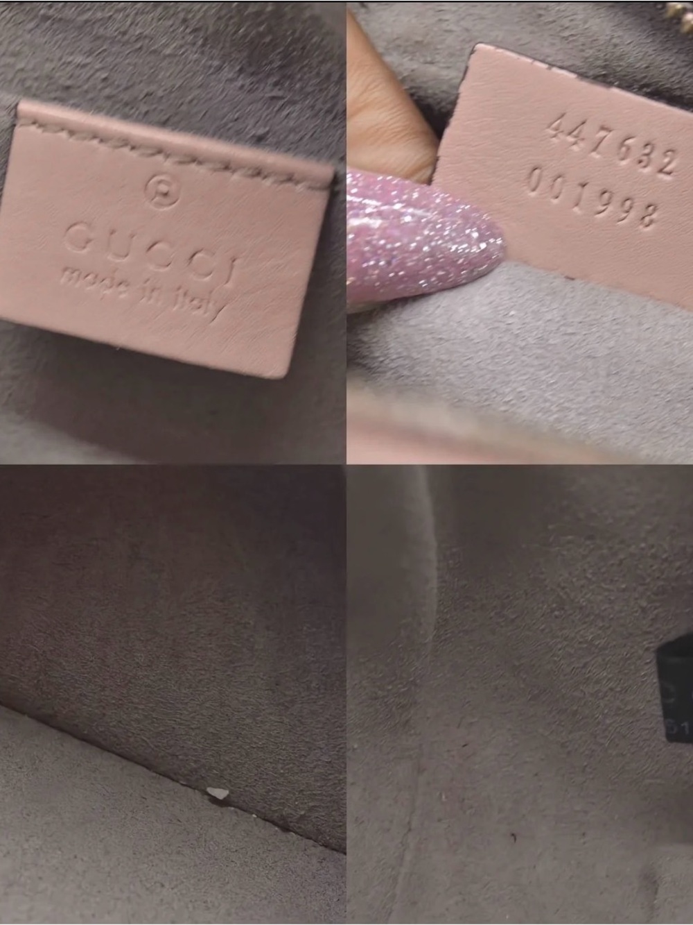 Gucci Blush Chevron Matelassé Crossbody with Gold GG - Picture 7 of 8